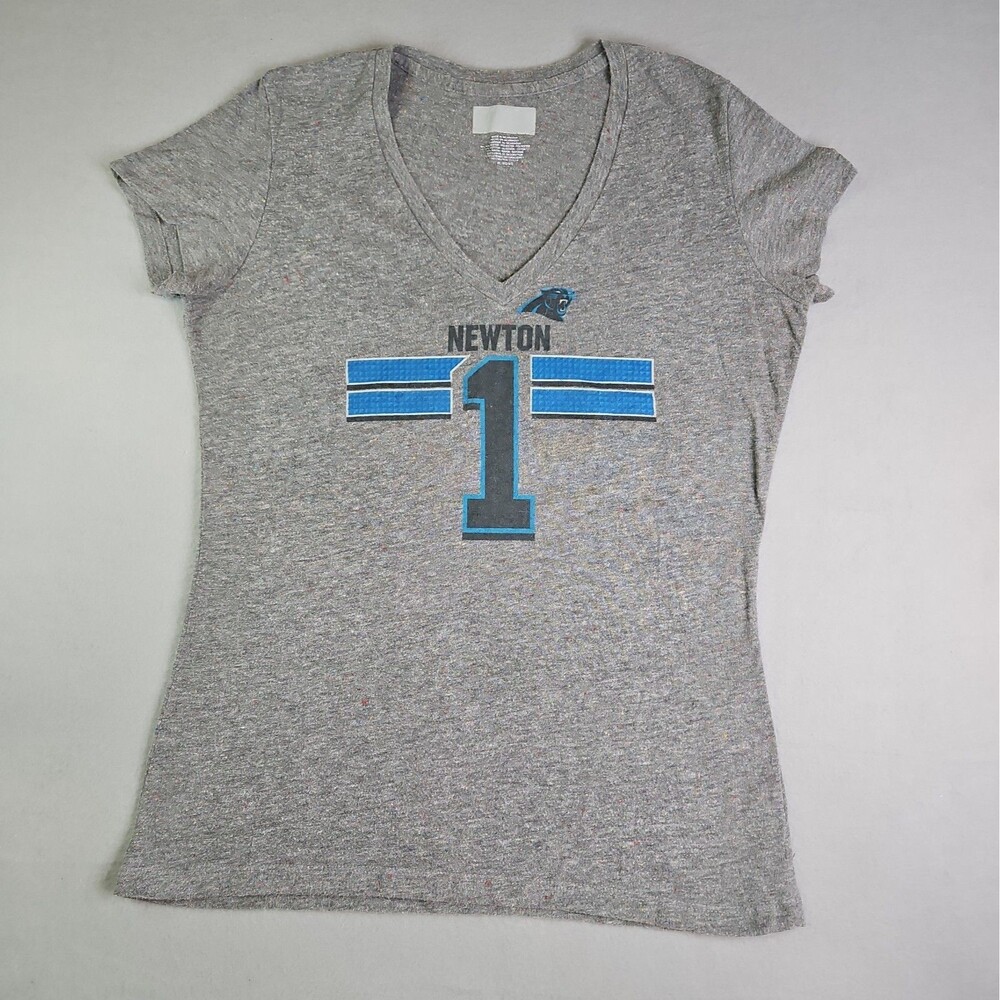 NFL CAROLINA PANTHERS #1 NEWTON SHORT SLEEVE  V-NECK  SHIRT XL
